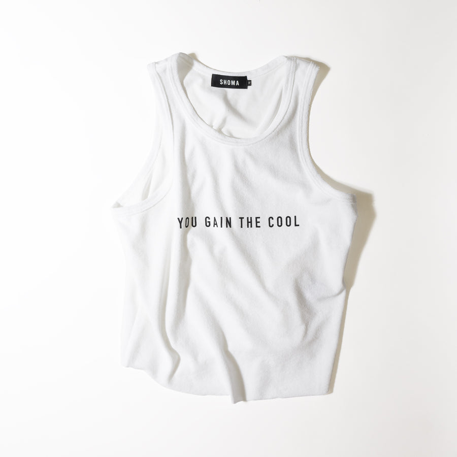 PILE TANK TOP［YOU GAIN THE COOL］- White