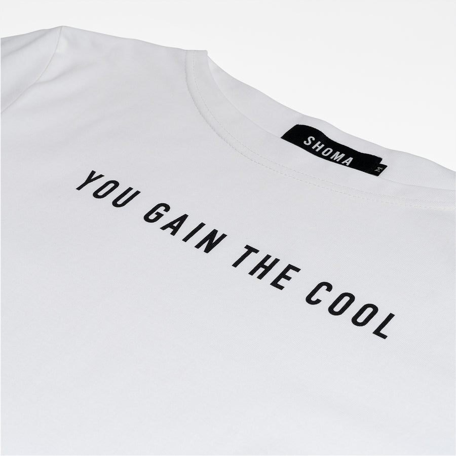 JERSEY BOAT NECK T［YOU GAIN THE COOL］- White